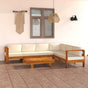 7 Piece Garden Lounge Set with Cushions 100x60 cm Acacia Wood