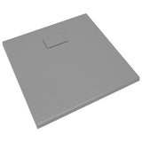 Shower Base Tray SMC Grey 90x90 cm - 45-Degree Angle