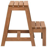 Foldable Step Stool Solid Firwood - Side View