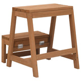Foldable Step Stool Solid Firwood - Top-Down View