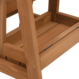 Foldable Step Stool Solid Firwood - Rear View