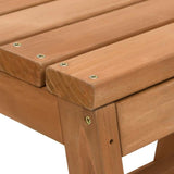 Foldable Step Stool Solid Firwood - Close-Up Angle