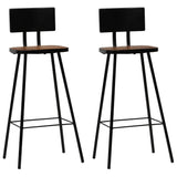 3 Piece Bar Set Black - Rear View
