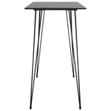 5 Piece Bar Set Black - Top-Down View