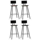 5 Piece Bar Set White - Rear View