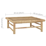5 Piece Garden Lounge Set with Dark Grey Cushions Bamboo - Extra Image