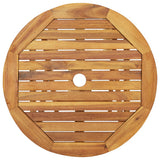 3 Piece Folding Garden Dining Set Solid Acacia Wood - Rear View