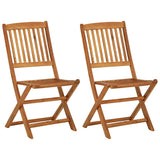 3 Piece Folding Garden Dining Set Solid Acacia Wood - Low Angle