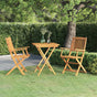3 Piece Folding Garden Dining Set Solid Acacia Wood