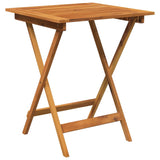 3 Piece Folding Garden Dining Set Solid Acacia Wood - Side View