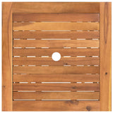 3 Piece Folding Garden Dining Set Solid Acacia Wood - Rear View