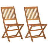 3 Piece Folding Garden Dining Set Solid Acacia Wood - Low Angle