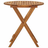 3 Piece Folding Garden Dining Set Solid Acacia Wood - Side View