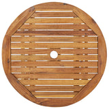 3 Piece Folding Garden Dining Set Solid Acacia Wood - 45-Degree Angle