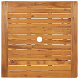 3 Piece Folding Garden Dining Set Solid Acacia Wood - Rear View