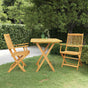 3 Piece Folding Garden Dining Set Solid Acacia Wood