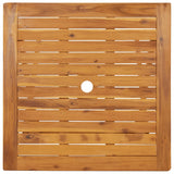 3 Piece Folding Garden Dining Set Solid Acacia Wood - Rear View