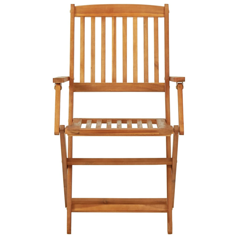 5 Piece Folding Garden Dining Set Solid Acacia Wood