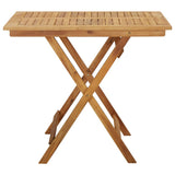 5 Piece Folding Garden Dining Set Solid Acacia Wood - Top-Down View