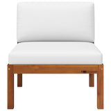 3 Piece Garden Lounge Set with Cushions Wood Acacia&Rope - Side View