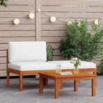 3 Piece Garden Lounge Set with Cushions Wood Acacia&Rope