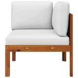 2 Piece Garden Lounge Set with Cushions Wood Acacia&Rope
