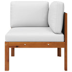 2 Piece Garden Lounge Set with Cushions Wood Acacia&Rope