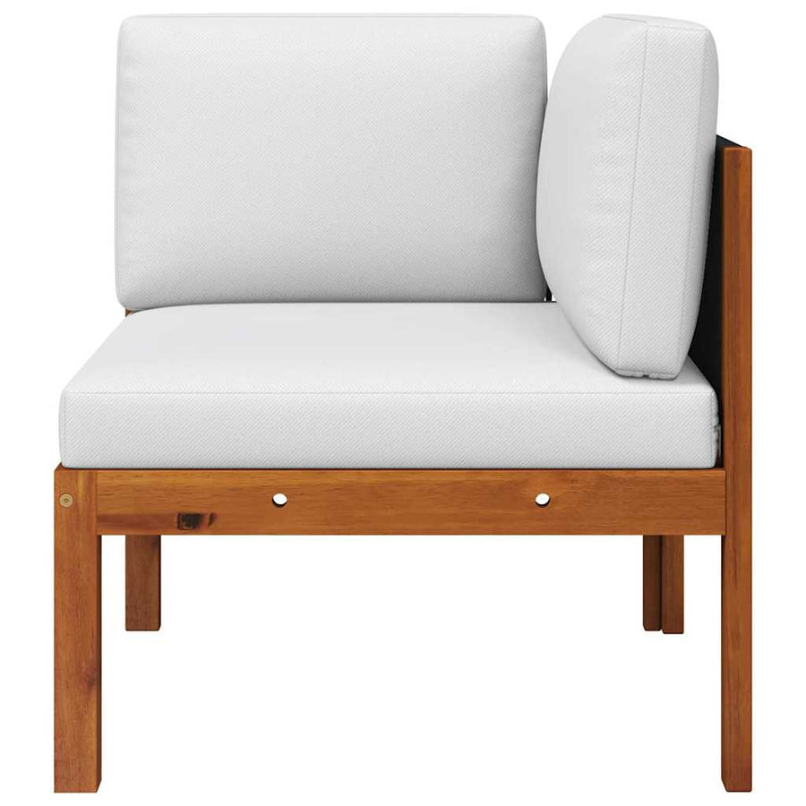 2 Piece Garden Lounge Set with Cushions Wood Acacia&Rope