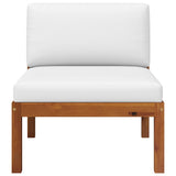 2 Piece Garden Lounge Set with Cushions Wood Acacia&Rope