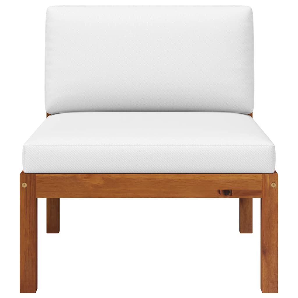 2 Piece Garden Lounge Set with Cushions Wood Acacia&Rope