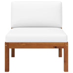2 Piece Garden Lounge Set with Cushions Wood Acacia&Rope