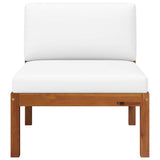 2 Piece Garden Lounge Set with Cushions Wood Acacia&Rope - Side View