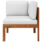 Garden Corner Sofa with Cushions Wood Acacia&Rope