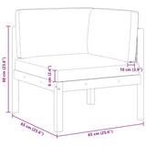 Garden Corner Sofa with Cushions Wood Acacia&Rope - Close-Up Angle