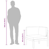 Garden Corner Sofa with Cushions Wood Acacia&Rope - Low Angle