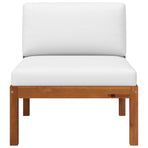 Garden Middle Sofa with Cushions Wood Acacia&Rope