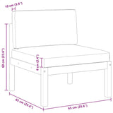 Garden Middle Sofa with Cushions Wood Acacia&Rope - Close-Up Angle