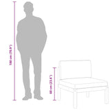 Garden Middle Sofa with Cushions Wood Acacia&Rope - Low Angle