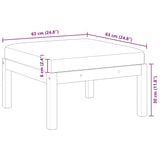 Garden Footstool with Cushion Solid Acacia Wood - Close-Up Angle