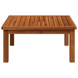 Garden Lounge Table 63x63x30 cm Solid Acacia Wood - Top-Down View