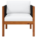 Garden Chair with cushion Solid Acacia Wood - Side View