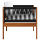 Garden Chair with cushion Solid Acacia Wood - 45-Degree Angle