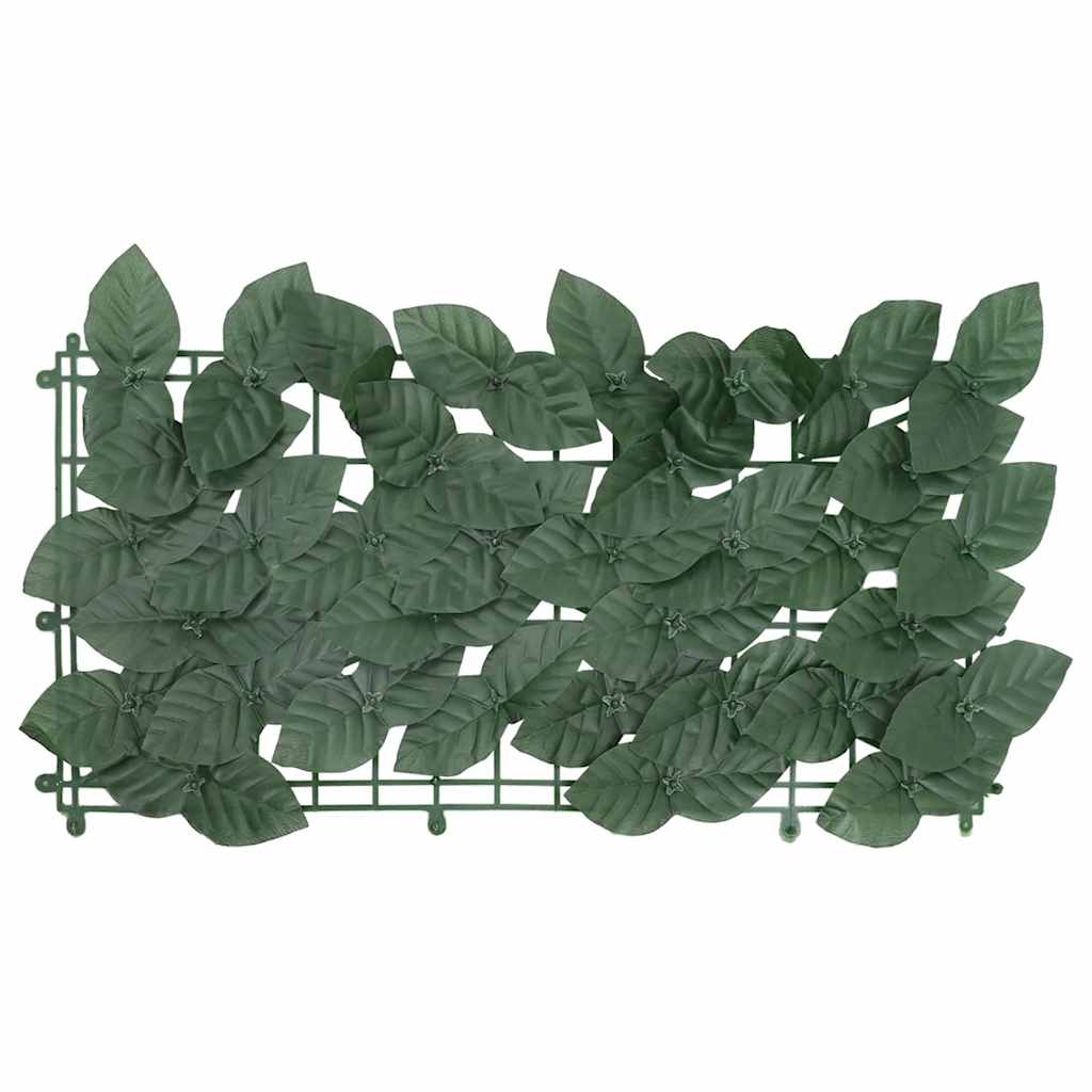 Balcony Screen with Dark Green Leaves 300x75 cm