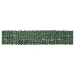 Balcony Screen with Dark Green Leaves 400x75 cm