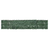 Balcony Screen with Dark Green Leaves 400x75 cm