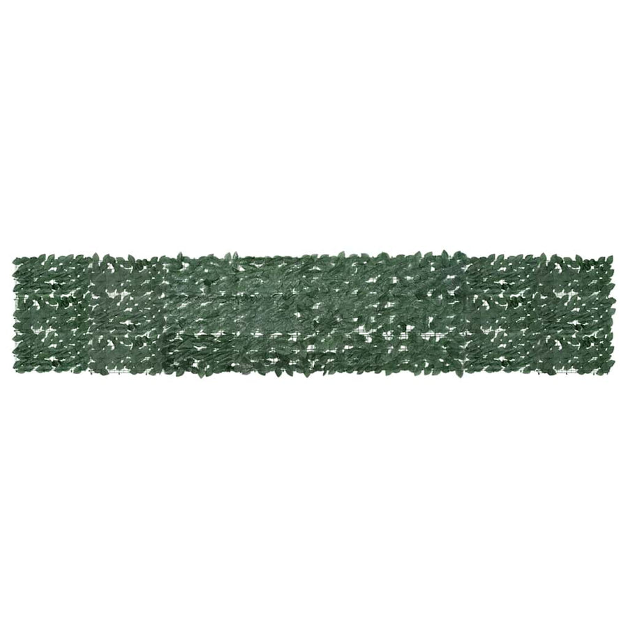 Balcony Screen with Dark Green Leaves 400x75 cm