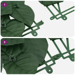 Balcony Screen with Dark Green Leaves 400x75 cm