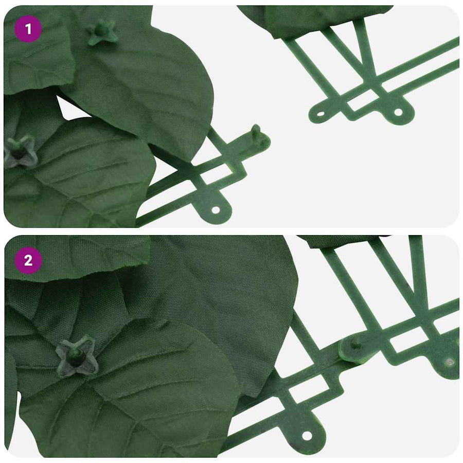 Balcony Screen with Dark Green Leaves 400x75 cm