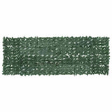 Balcony Screen with Dark Green Leaves 300x100 cm