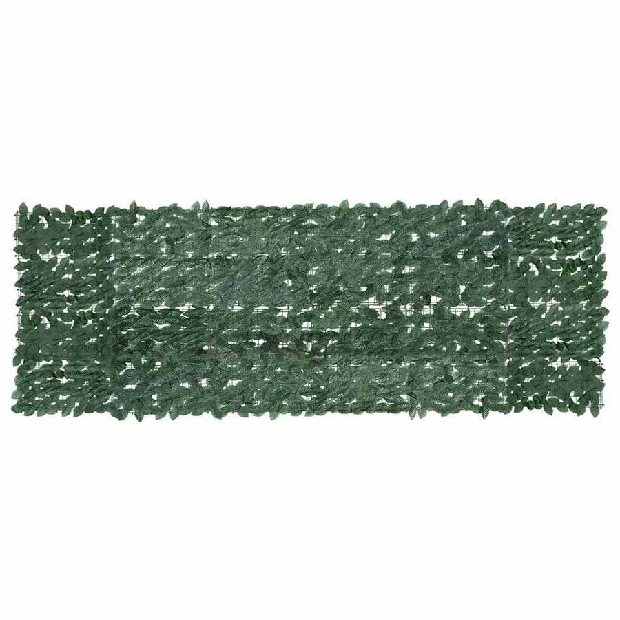 Balcony Screen with Dark Green Leaves 300x100 cm